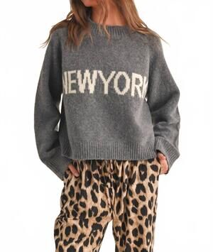 NEW MIOU MUSE cozy new york sweater in grey
